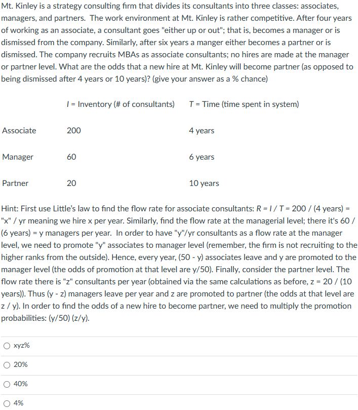 Mt. Kinley is a strategy consulting firm that