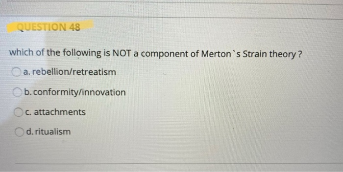 UESTION 42 when discussing social stratification,
