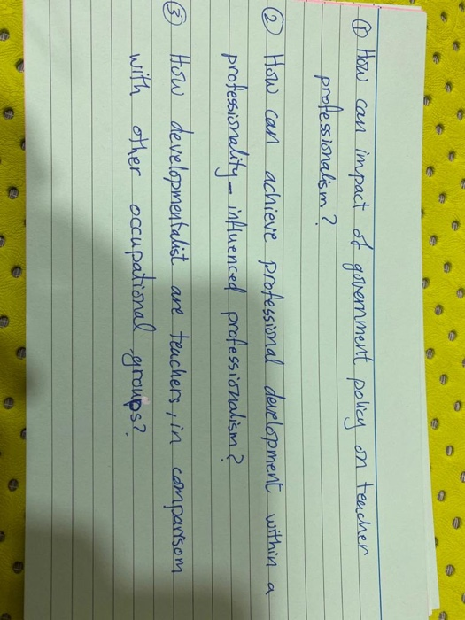2 - How can impact of government policy on
