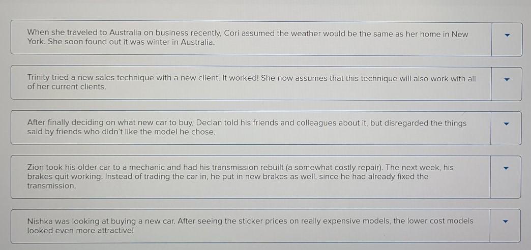 Decision Making Biases Decision making is often a