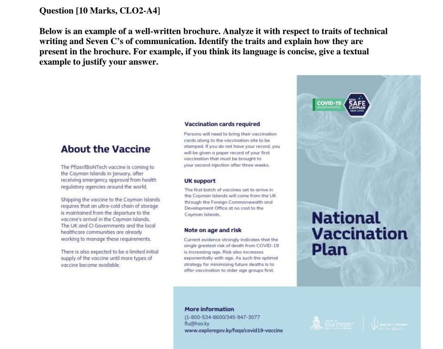 Question [10 Marks, CLO2-A4] Below is an example