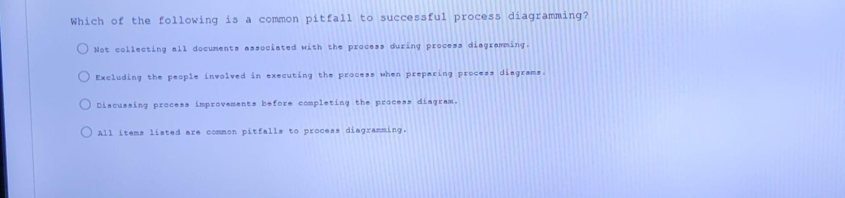 Which of the following is a common pitfall to