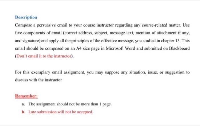 Preferably the persuasive email should be related