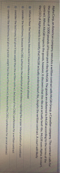 Alpha Corp, an American company, executes a