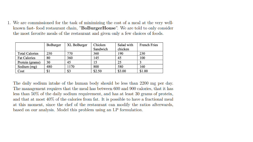 We are commissioned for the task of minimizing