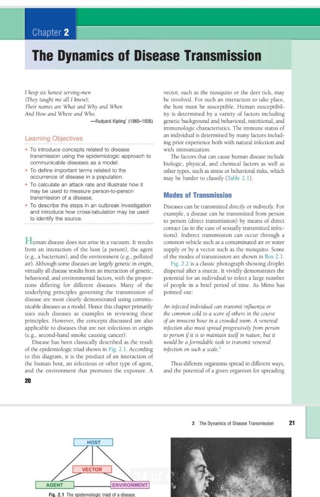 Consider the lecture on infectious diseases