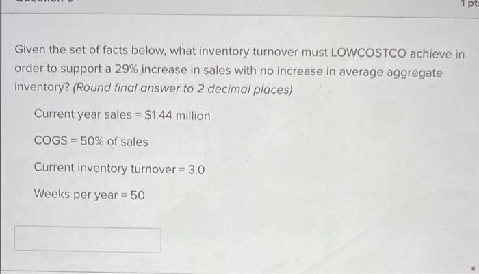 1 pts Given the set of facts below, what