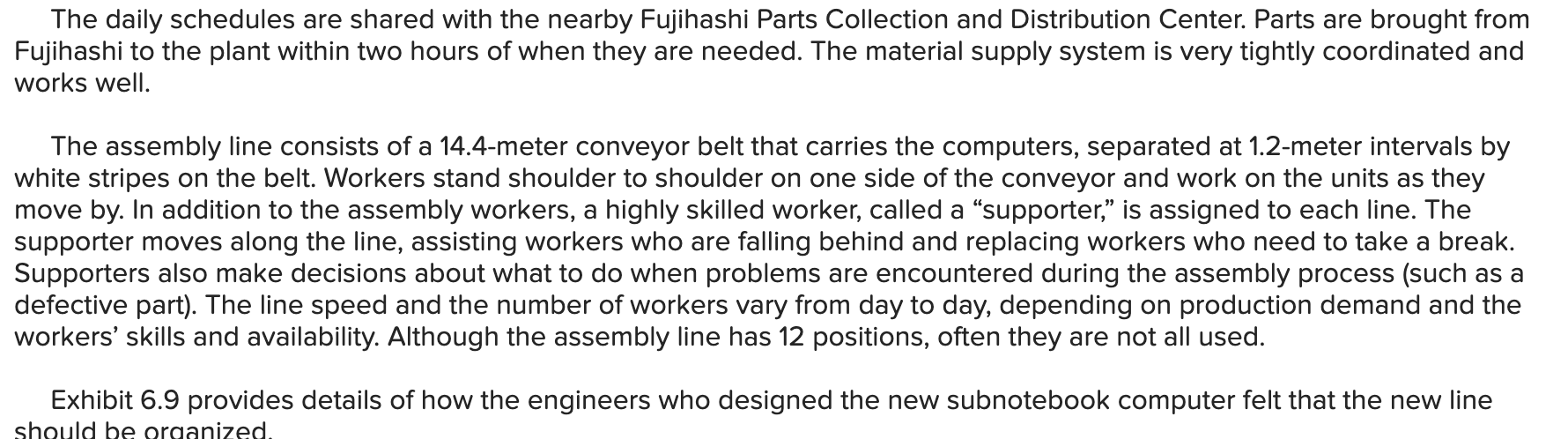 What is the daily capacity of the assembly line