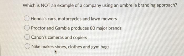 Which is NOT an example of a company using an