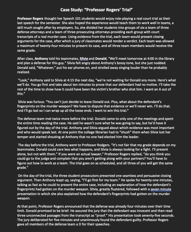 Rank the characters in the order of their