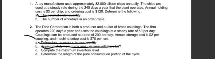 1. A toy manufacturer uses approximately 32,000