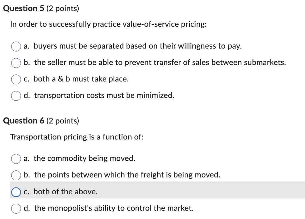 Question 5 (2 points) In order to successfully