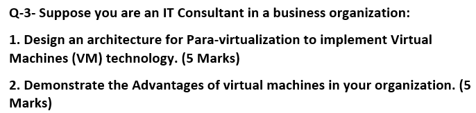Q-3- Suppose you are an IT Consultant in a