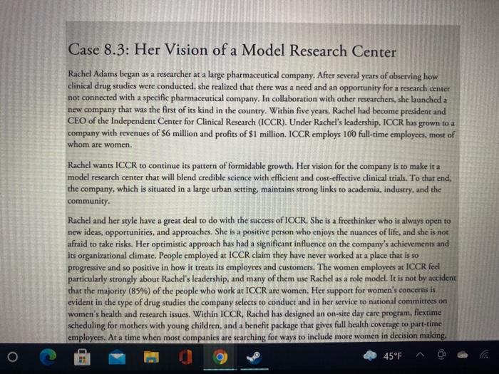 Chapter takeaways: After analyzing the case,