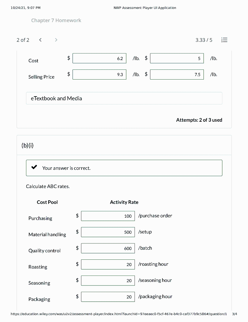 Using an activity-based costing approach and the