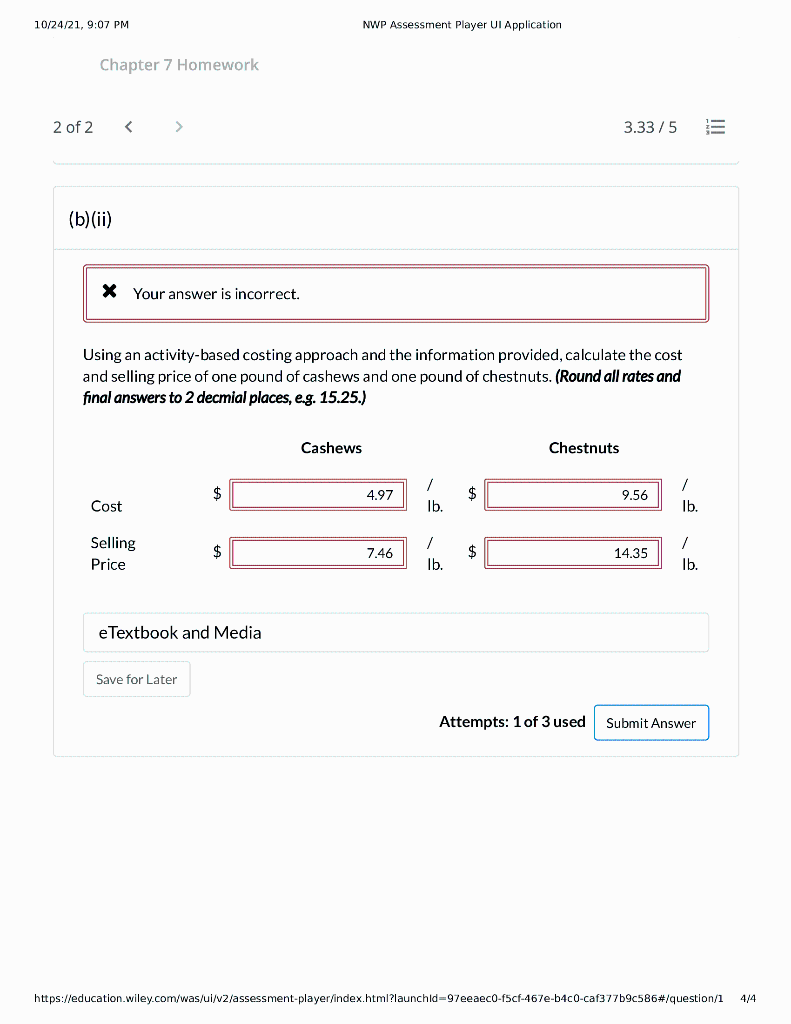 Using an activity-based costing approach and the