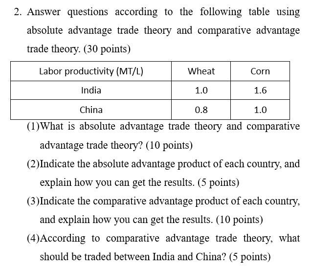 2. Answer questions according to the following