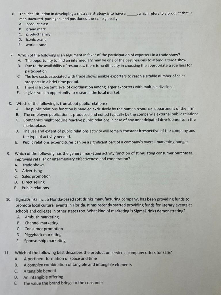 MULTIPLE CHOICE. Choose the one alternative that