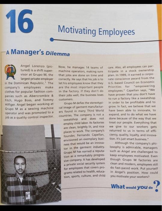 it's a study case Motivating Employees A