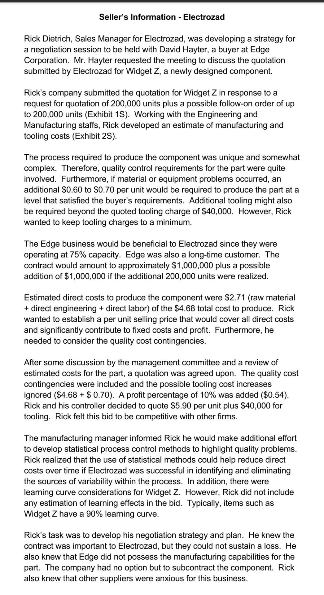 Questions What do I know about the other