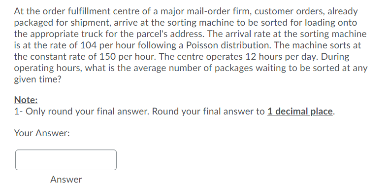 At the order fulfillment centre of a major