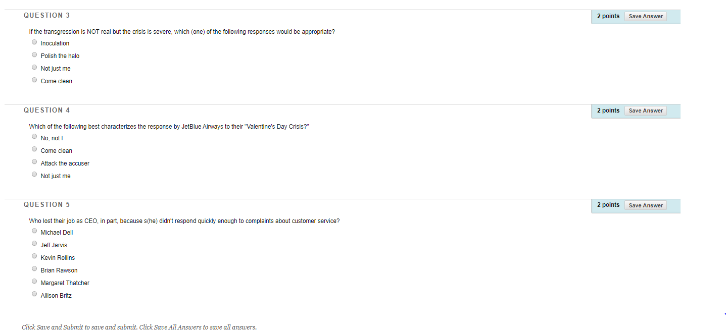 2 points Save Answer QUESTION 1 If the