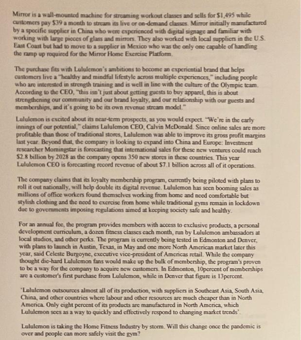 1 Lululemon Athletica Inc, one of Canada's most