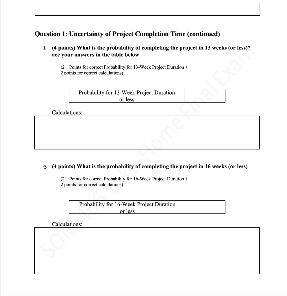 Looking at question 1 a-d being completed, I