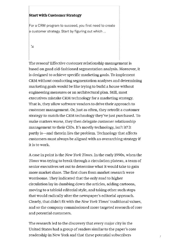 Read the article and write summary in your own