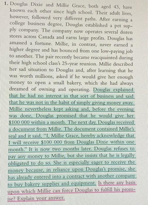 BUSINESS LAW 1320 concept is Consideration and