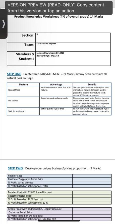 VERSION PREVIEW (READ-ONLY] Copy content from