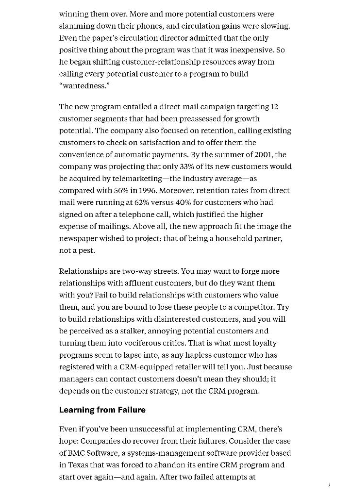 Read the article and write summary in your own