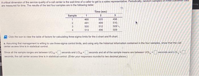 A critical dimension of the service quality of a