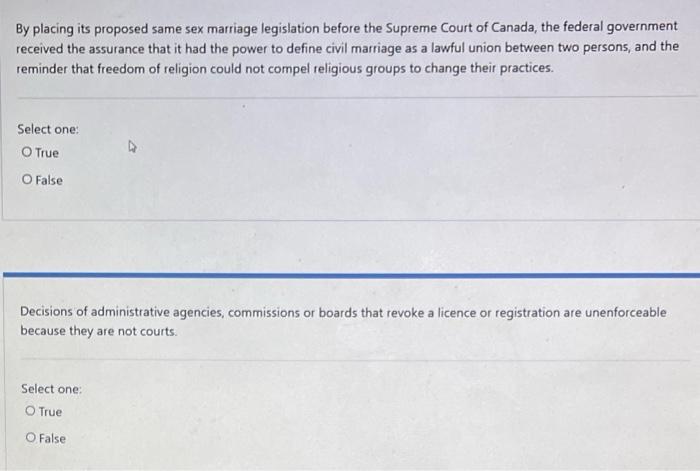 By placing its proposed same sex marriage