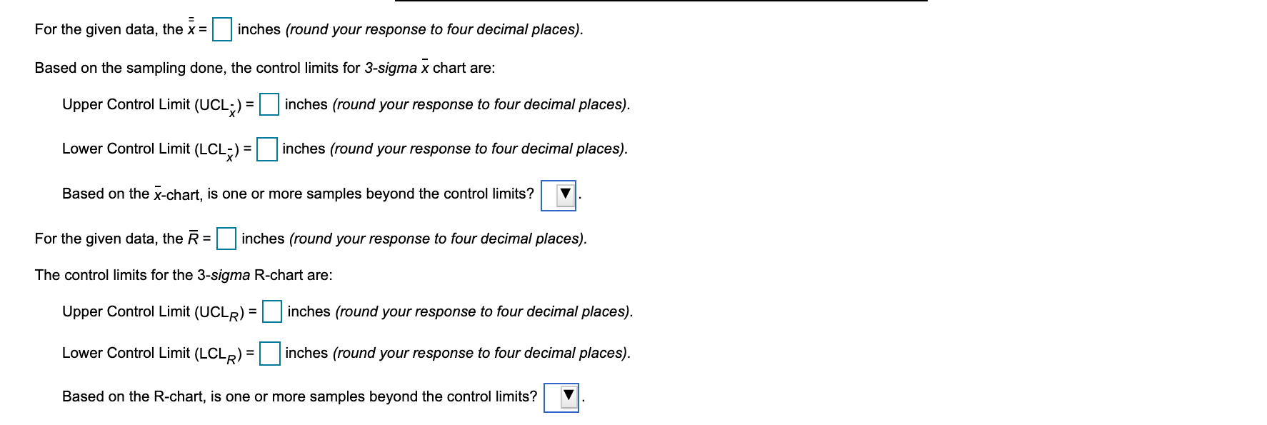 Refer to Table 56.1 - Factors for Computing