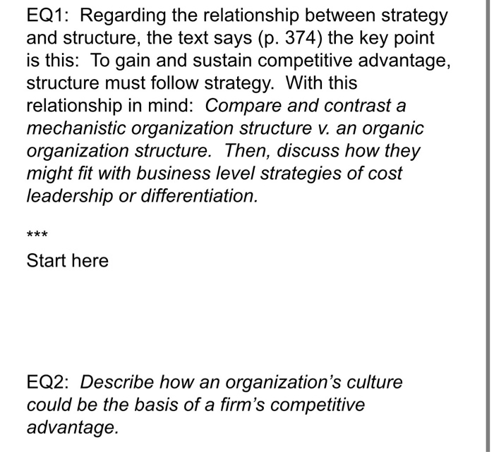 EQ1: Regarding the relationship between strategy