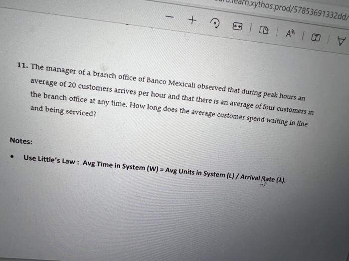 11. The manager of a branch office of Banco