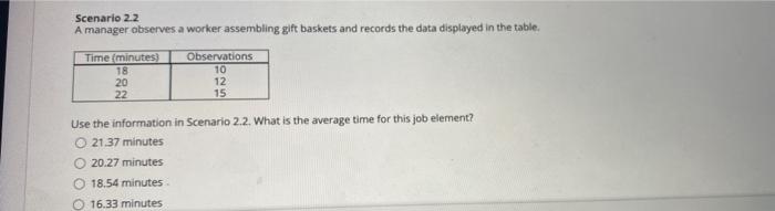 Scenario 2.2 A manager observes a worker