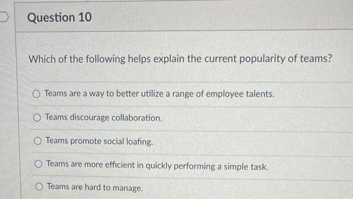 Question 9 2 pts Which of the following