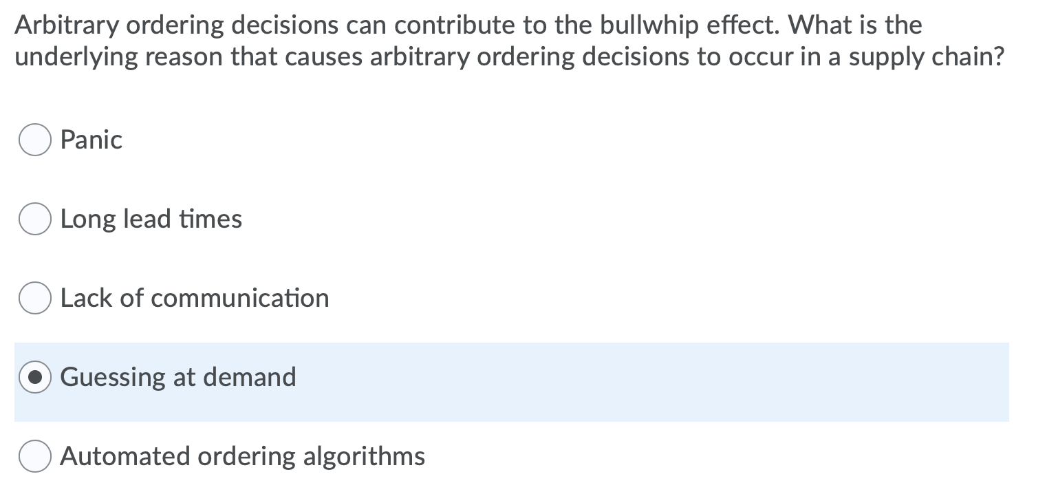 Arbitrary ordering decisions can contribute to