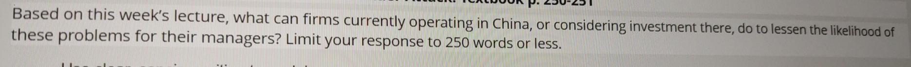 Based on this week's lecture, what can firms