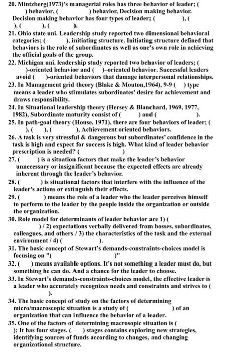 After putting the correct answer in the blank