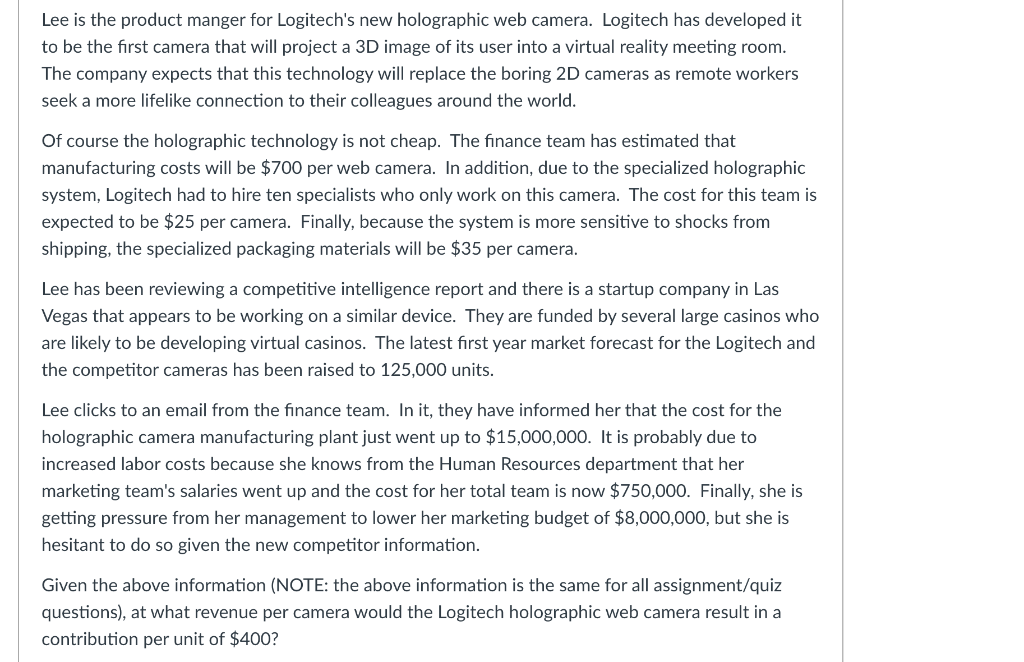 Lee is the product manger for Logitech's new