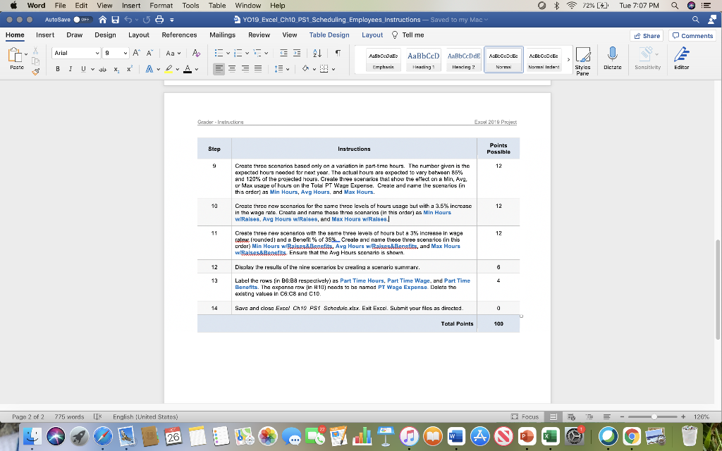 #9-13 please Word File Edit * 72% [4] Tue 7:07 PM