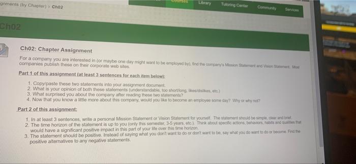 gnments (by Chaptery Cho2 Library Turing Center