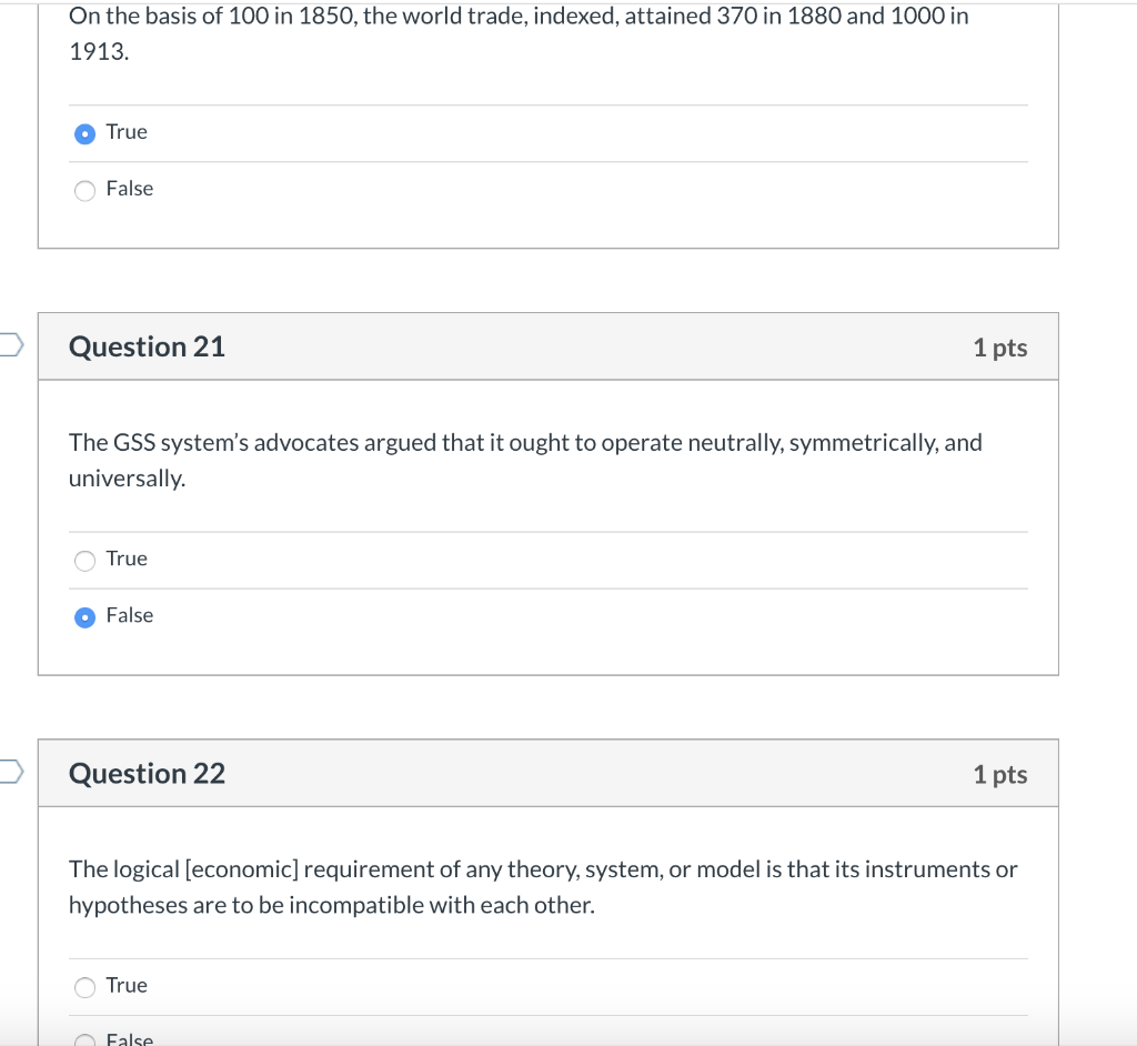 On the basis of 100 in 1850, the world trade,