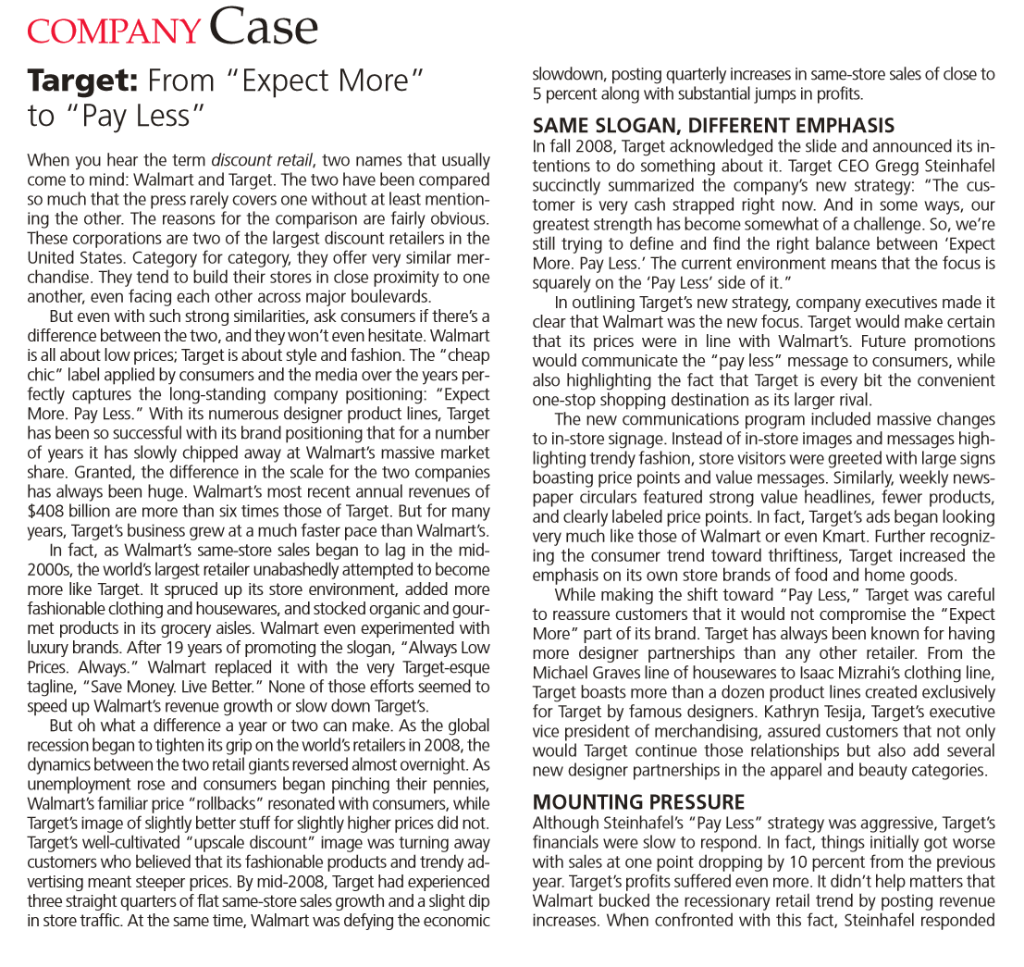 COMPANY Case Target: From "Expect More" to "Pay