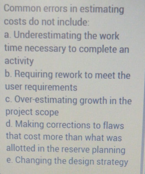 The risks can be categorized into: a.