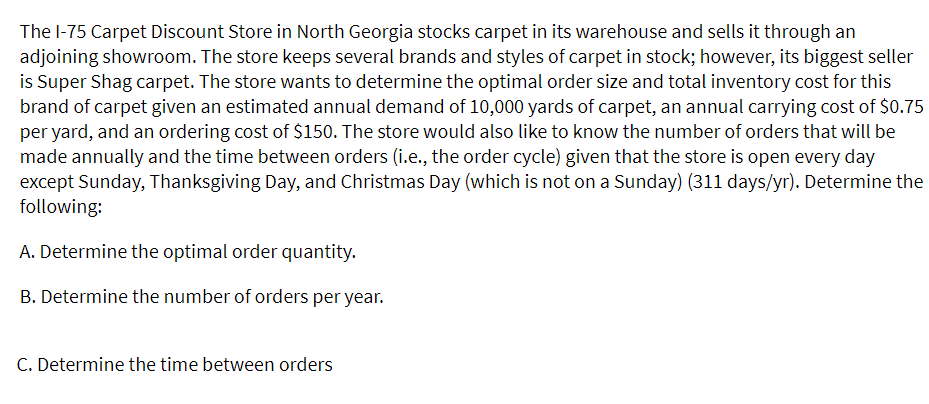 The 1-75 Carpet Discount Store in North Georgia