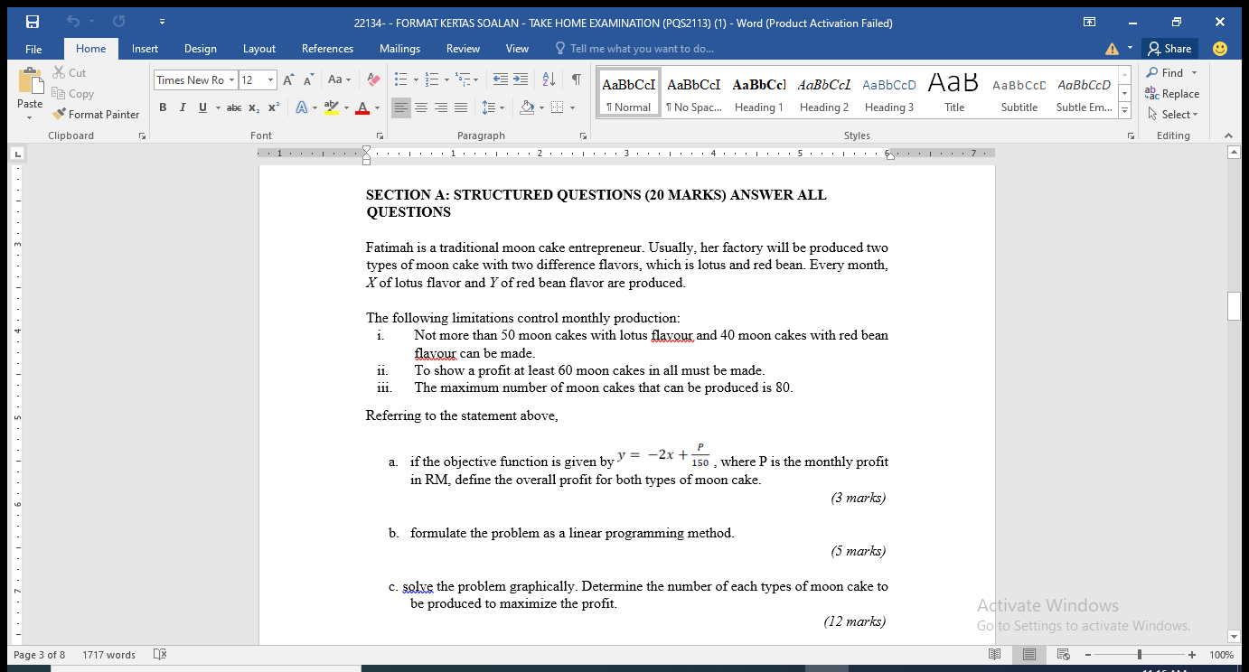 X 22134-- FORMAT KERTAS SOALAN - TAKE HOME